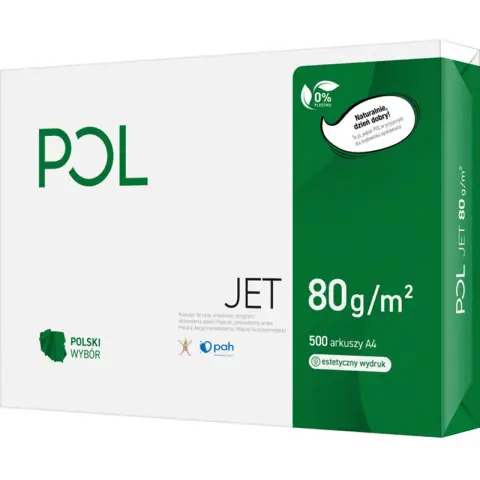 Papier ksero POLjet 166 CIE | A4 | 80g | 500 arkuszy | Klasa A  - KARTON (5ryz)